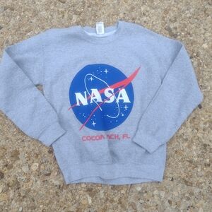 Gildan Gray Crewneck Sweater with NASA Logo